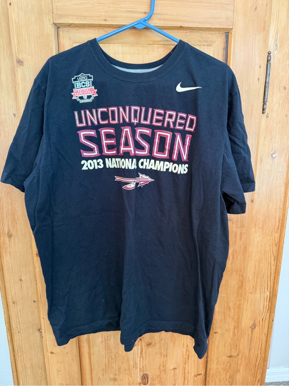 Nike Black "Unconquered Season 2013 National Champions" Short Sleeve Tee